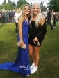 Sheath/Column V-neck Jersey Backless Prom Dresses With Ruched