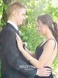 Red Mermaid V-neck Backless Velvet Prom Dresses