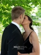Red Mermaid V-neck Backless Velvet Prom Dresses