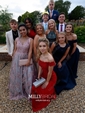Ball Gown V-neck Floor-length Tulle Prom Dresses With Appliques
