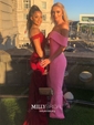Mermaid Stretch Crepe Off-the-shoulder Prom Dresses With Appliques