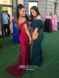 Mermaid Stretch Crepe Off-the-shoulder Prom Dresses With Appliques