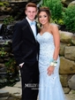 Mermaid Strapless Tulle Beaded Prom Dresses