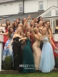 A-line Scoop Neck Satin Prom Dresses With Ruched