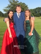 Ball Gown Satin Floor-length Off-the-shoulder Prom Dresses