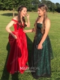 Ball Gown Satin Floor-length Off-the-shoulder Prom Dresses