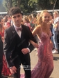 Mermaid V-neck Sparkly Sequin Prom Dresses With Appliques