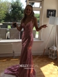 Mermaid V-neck Sparkly Sequin Prom Dresses With Appliques