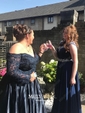 Ball Gown Off-the-shoulder Satin Modest Prom Dresses With Beading