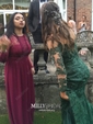 Mermaid Illusion Long Sleeves Lace Prom Dresses With Appliques