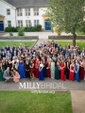 Ball Gown Off-the-shoulder Satin Modest Prom Dresses With Beading