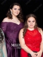 Ball Gown Off-the-shoulder Satin Modest Prom Dresses With Beading