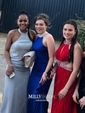 Mermaid High Neck Jersey Prom Dresses With Beading