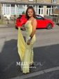 Trumpet/Mermaid Scoop Neck Jersey Sweep Train Prom Dresses