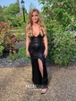 Sheath/Column Halter Floor-length Sparkly Sequin Prom Dresses