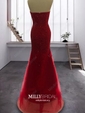 Trumpet/Mermaid Sweetheart Tulle Sweep Train Beading Prom Dresses