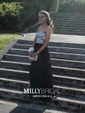 A-line Sweetheart Chiffon Floor-length Beading Prom Dresses