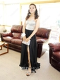 A-line Sweetheart Chiffon Floor-length Beading Prom Dresses