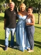 Ball Gown Off-the-shoulder Satin Modest Prom Dresses With Ruched