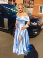 Ball Gown Off-the-shoulder Satin Modest Prom Dresses With Ruched
