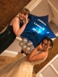 Ball Gown V-neck Floor-length Tulle Prom Dresses With Appliques