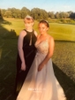 Ball Gown V-neck Floor-length Tulle Prom Dresses With Appliques