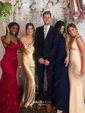 Burgundy Mermaid V-neck Lace Backless Prom Dresses