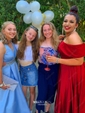 Ball Gown Off-the-shoulder Satin Modest Prom Dresses With Ruched