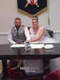 Ball Gown/Princess V-neck Tulle Court Train Wedding Dresses With Appliques Lace
