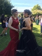 Black Ball Gown High Neck Tulle Backless Cut Out Prom Dresses