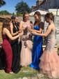 Black Ball Gown High Neck Tulle Backless Cut Out Prom Dresses