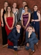 A-line Scoop Neck Satin Prom Dresses With Ruched
