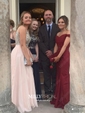 A-line V-neck Floor-length Backless Chiffon Prom Dresses With Beading