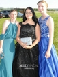 Princess Off-the-shoulder Tulle Sweep Train Beading Prom Dresses