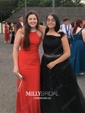 Princess Off-the-shoulder Tulle Sweep Train Beading Prom Dresses