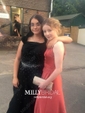 Princess Off-the-shoulder Tulle Sweep Train Beading Prom Dresses