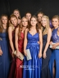 Sheath/Column V-neck Satin Prom Dresses With Ruched