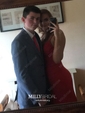 Sheath/Column V-neck Jersey Prom Dresses With Ruched