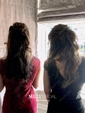 Black Mermaid V-neck Jersey Prom Dresses With Appliques