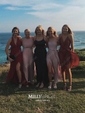 A-line Scoop Neck Satin Prom Dresses With Ruched