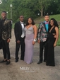 Sheath/Column V-neck Floor-length Jersey Prom Dresses With Appliques