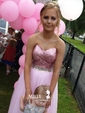 Ball Gown Strapless Sequin Tulle Prom Dresses With Beading