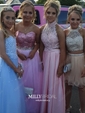 Ball Gown Strapless Sequin Tulle Prom Dresses With Beading