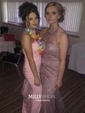 Mermaid High Neck Jersey Prom Dresses With Appliques