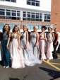 Trumpet/Mermaid High Neck Jersey Sweep Train Beading Prom Dresses