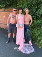 Trumpet/Mermaid High Neck Jersey Sweep Train Beading Prom Dresses