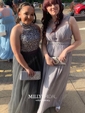 Ball Gown High Neck Tulle Cut Out Prom Dresses With Beading