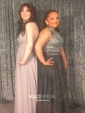 Ball Gown High Neck Tulle Cut Out Prom Dresses With Beading