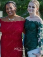 Mermaid Illusion Long Sleeves Lace Prom Dresses With Appliques
