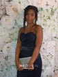 Mermaid Strapless Stretch Crepe Prom Dresses With Appliques
